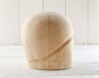 Vintage Millinery Head,  Wooden Hat Block Form,  Mannequin Wig Stand,  22 In photo