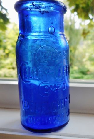 C.  1910 Cobalt Blue Chelf ' S Celery Caffeine - Comp ' D - Chelf Chem Co.  - Richmond,  Va. photo