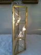 Wrapped Glass Mirror & Brass 3 Tier Curio Cabinet Shelf Display Perfume Display Cases photo 4