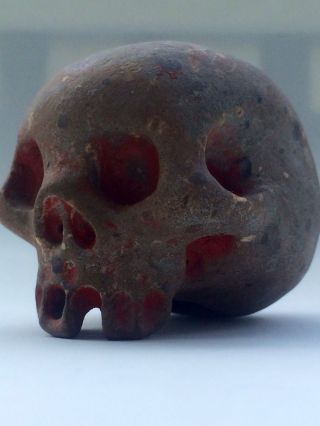 Pre Columbian Mayan Altar Skull photo