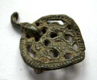 Rare C.  800 A.  D British Found Viking Period Silver Decorative Amulet Pendant.  Vf photo
