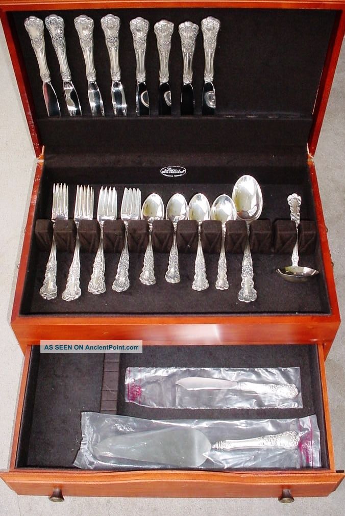 8 Place Size Place Settings,  Servers,  Extra Teaspoons Buttercup Gorham Sterling Flatware & Silverware photo