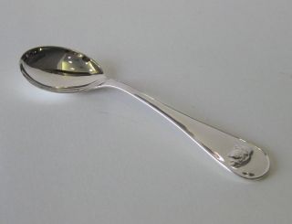 Italian Sterling Silver Bent Bear Baby Spoon photo