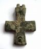 Circa.  1200 A.  D Large English Medieval Period Ae Bronze Reliquary Cross Pendant British photo 2