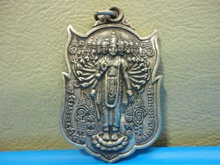 Phra Narai Or Vishnu Open The World Charm Thai Success Amulet Pendant photo