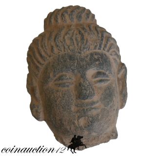 , Large Size Gandhara Stone Buddha Head 2nd - 3rd Century Ad photo