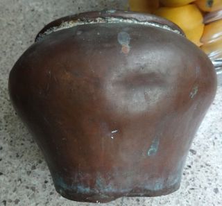 Vintage Bronze Or Copper Metal Handmade Primitive Pot Bowl Antique photo