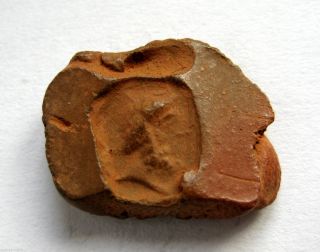 C.  100 A.  D British Found Roman Period Terracotta Document Seal - Bust Of Empress photo