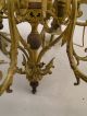 Chandellier Brass And Copper Victorian 1860 - 1890 Cast Finials,  Beautifully Chandeliers, Fixtures, Sconces photo 5