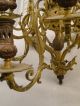 Chandellier Brass And Copper Victorian 1860 - 1890 Cast Finials,  Beautifully Chandeliers, Fixtures, Sconces photo 6