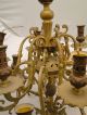 Chandellier Brass And Copper Victorian 1860 - 1890 Cast Finials,  Beautifully Chandeliers, Fixtures, Sconces photo 8