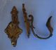 2 Antique French Bronze Curtain Tie Back Hook 19th C Numbered Hooks & Brackets photo 1
