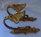 2 Antique French Bronze Curtain Tie Back Hook 19th C Numbered Hooks & Brackets photo 5