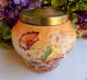 Antique Pottery Silverplate Biscuit Cracker Jar Floral Flowers Jugs photo 1