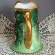 Antique Guerin Limoges France Lg.  Cabinet Pitcher Hand Painted Signed Gold Fruit Pitchers photo 3