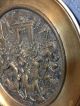 Very Old 1700s Or 1800s Bronze Relief Carved Cast Roman Plate Charger Plaque Metalware photo 2