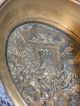 Very Old 1700s Or 1800s Bronze Relief Carved Cast Roman Plate Charger Plaque Metalware photo 3