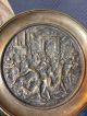 Very Old 1700s Or 1800s Bronze Relief Carved Cast Roman Plate Charger Plaque Metalware photo 4