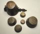 Antique Primitive 19th Century Apothecary Brass Nesting Cup Scale Weights Scales photo 8