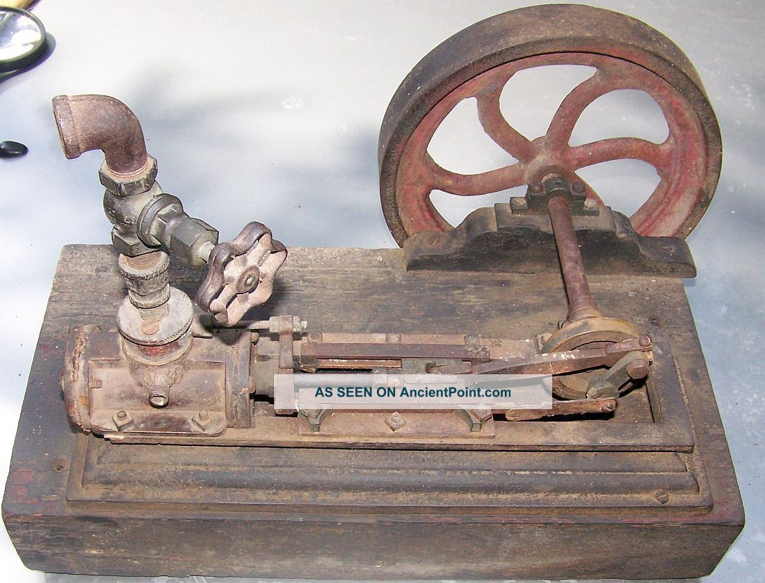 Circa 1860 ? Early Corliss ? Horizontal Live Steam Engine Brass Iron 25 Lbs Other Mercantile Antiques photo
