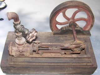 Circa 1860 ? Early Corliss ? Horizontal Live Steam Engine Brass Iron 25 Lbs photo