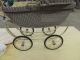 Antique 1920s Childs ' Wicker Rattan Baby Carriage / Buggy Toy Doll Carriage Baby Carriages & Buggies photo 5