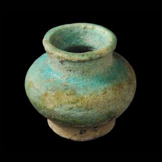 Aphrodite - Ancient Islamic Glazed Pottery Miniature Jar photo