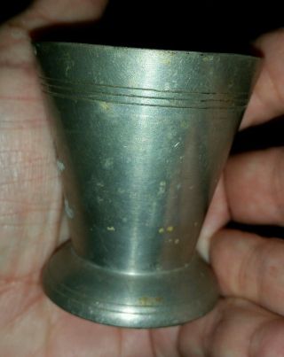 Holland Pewter Shot Glass Old Numbered photo