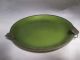 Evans Art Deco Green Enamel Brass Trim Large Ashtray Art Deco photo 3