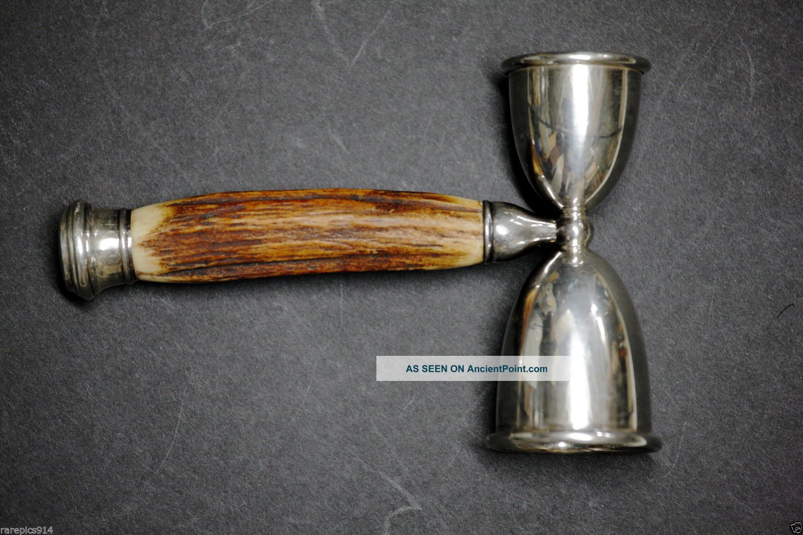 John Hasselbring Sterling Silver With Horn Handel Double Jigger 1940 The Americas photo
