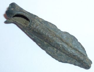 Huge Roman Bronze Arrow - Head - 3th Century Ad (995) photo