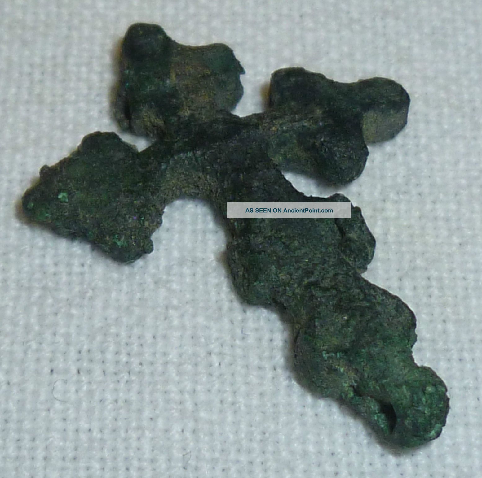 Byzantin Bronze Cross Coiled Amulet / Pendant Circa 1500 Ad - 27 - Other Antiquities photo