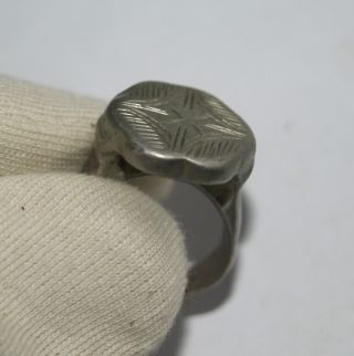 Stunning Roman Leginary Silver Finger Ring - Huge photo