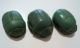 Unusual Egyptian Turquoise Green Color Scarab Beads (3) Egyptian photo 1