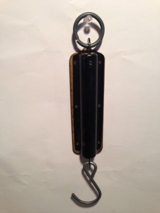 Vintage Chatillons Improved Spring Balance Hanging Scale Hook Ring Brass 1867 photo