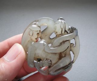 Old China Jade Hand - Carved Figure Pendants P 34 photo