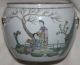 Chinese Tongzhi Dynasty 1862 - 1875 Polychrome Outdoor Scene Porcelain Lidded Pot Pots photo 4
