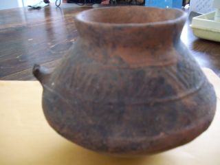 Ancient North American Bowl,  Found In Conn.  Red Clay,  6 X 4 1/2 In. photo