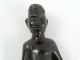 Vintage African Black Ebony Figure Carving Of Native Warrior With Club Sheild African photo 9