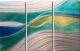 Blue/green Painted Metal Abstract Wall Art Sculpture - Lucidity By Jon Allen Mid-Century Modernism photo 3