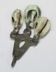 Ancient Vikings.  Bronze Pendant - Amulet.  Great Save.  With Three Shells. Viking photo 5