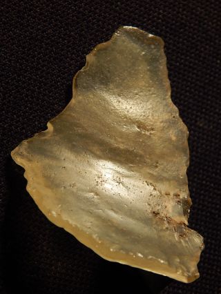 A Big Libyan Desert Glass Ancient Prismatic Blade Found In Egypt 10.  7g photo