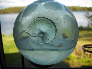 Japanese Glass Float Third Full Of Water,  Alaska Beach Combed photo