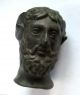 Finest & Rare Circa.  50 A.  D British Found Bronze Shrine Statue - Head Of Favnvs Roman photo 2