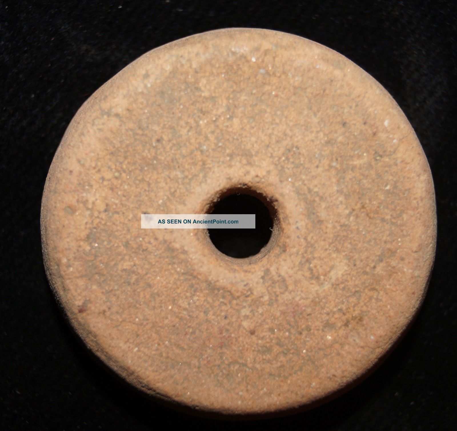 Pre - Columbian Aztec Spindle Whorl 100 Bc - 500 Ad Teotihuacan The Americas photo