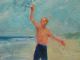 Well Listed American Impressionist Seascape Boy W/ Kite Oil Painting Other Maritime Antiques photo 9