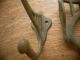 Three Antique Iron Rustic Victorian Hat Or Coat Hooks Other Antique Hardware photo 1