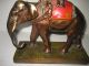 Pompeian Armour Bronze Sculpture Elephant With Indian Rider W Tusks Metalware photo 2