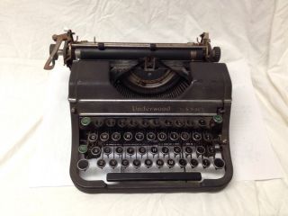 Vintage Underwood Champion Us Navy Portable Typewriter 1940 photo