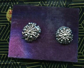 Victorian High Domed France Cut Steel Slides On Velvet Card photo